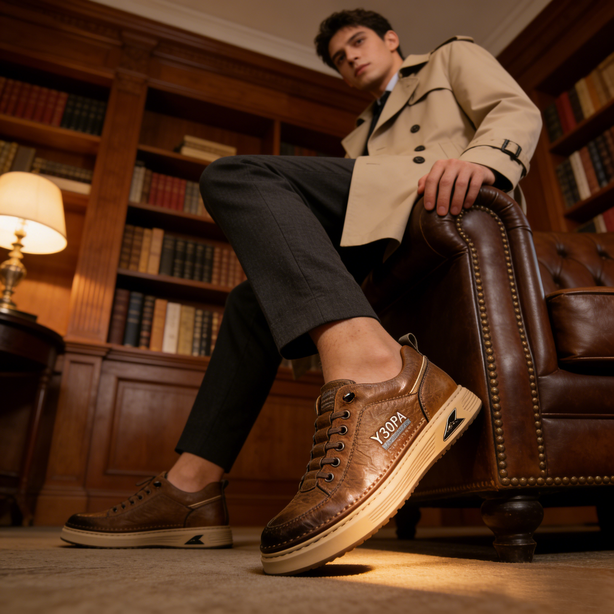 Keenpe® 【⏰¡Hoy a mitad de precio! ⚡】Zapatos de piel española hechos a mano | Elegantes y refinados | Cómodos y transpirables | Alivian el dolor de pies | Acompañan al hombre en cada paso