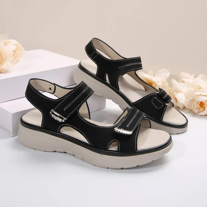 🔥50% de descuento hoy - ¡no te lo pierdas! Sandalias ortopédicas de verano, diseño ergonómico ✅ alivian el dolor de pies, antideslizantes y transpirables, ajustables con cierre de velcro ✅