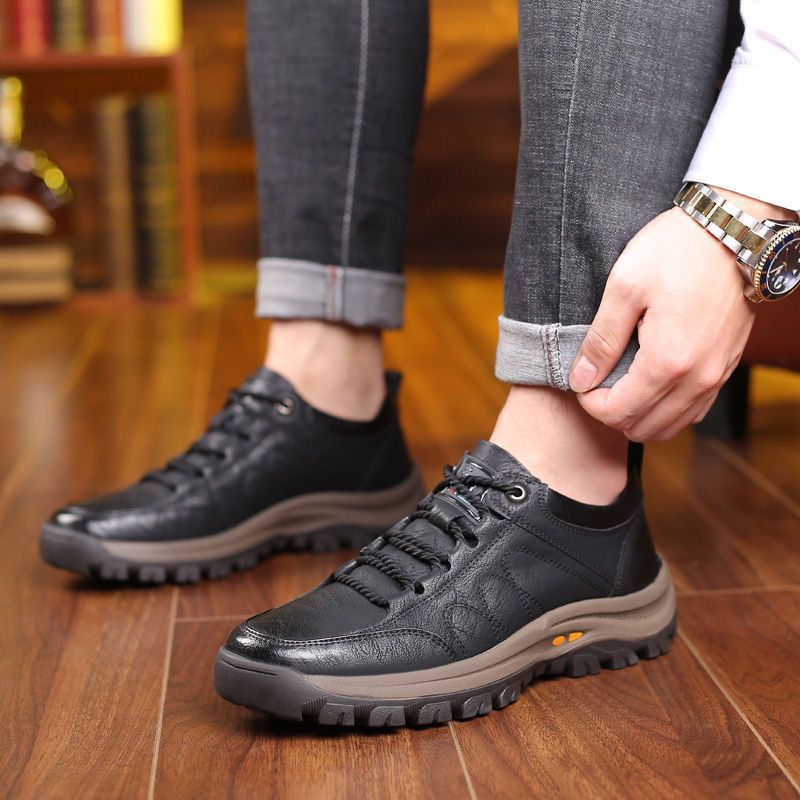 🐂 Zapatos de piel de becerro para hombre, cosidos a mano en Australia 👞 Diseño ergonómico para poner y quitar fácilmente ✅ Totalmente correctivos: impermeables y antideslizantes