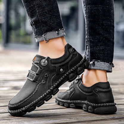 🐂 Sapatos ortopédicos para homem feitos em pele de bezerro👞 Costurados à mão✅ Alivia as dores nos pés - Caminhada confortável