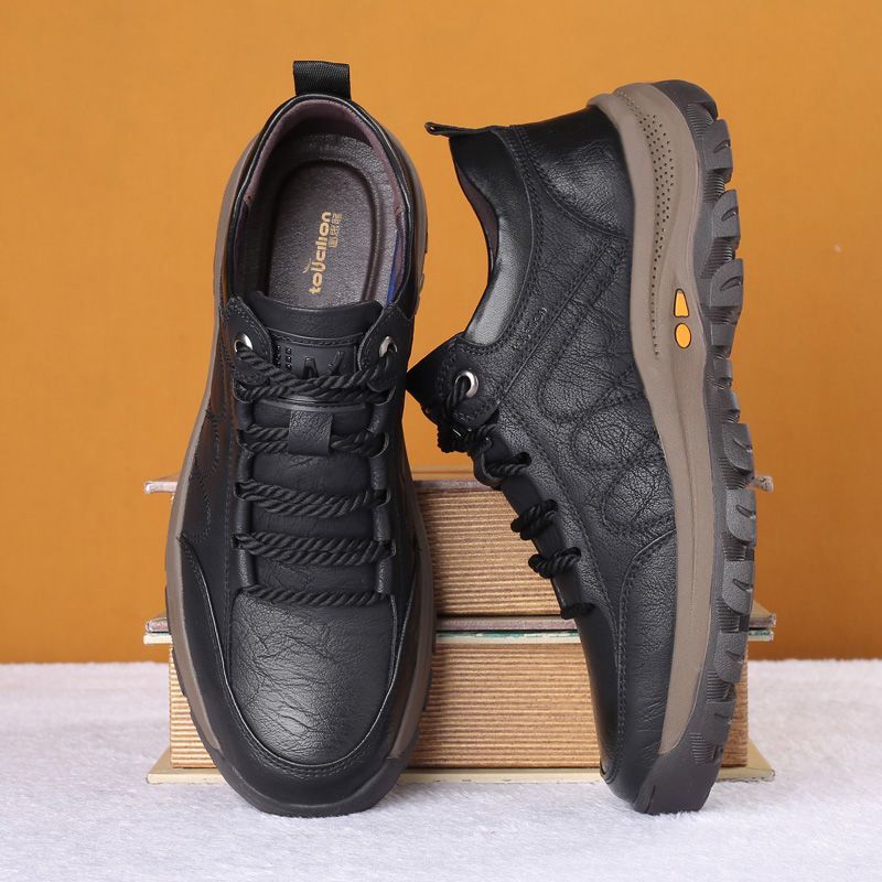 🐂 Zapatos de piel de becerro para hombre, cosidos a mano en Australia 👞 Diseño ergonómico para poner y quitar fácilmente ✅ Totalmente correctivos: impermeables y antideslizantes