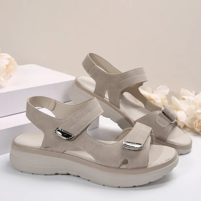 🔥50% de descuento hoy - ¡no te lo pierdas! Sandalias ortopédicas de verano, diseño ergonómico ✅ alivian el dolor de pies, antideslizantes y transpirables, ajustables con cierre de velcro ✅