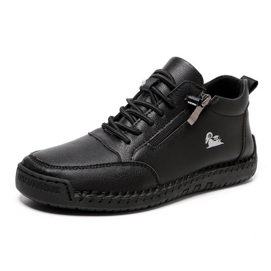 (🔥 50% de descuento - ¡No te lo pierdas!) Zapatos de piel de becerro seleccionados - Zapatos ortopédicos - 👞 - Duraderos, antideslizantes e impermeables (soporte de arco, alivio del dolor, unisex)