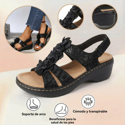 🔥 Sandalias ortopédicas de verano para mujer: soporte para el arco, tacón plano, ideales para quienes sufren de fascitis plantar. Fáciles, cómodas y sin dolor en cada paso ✅