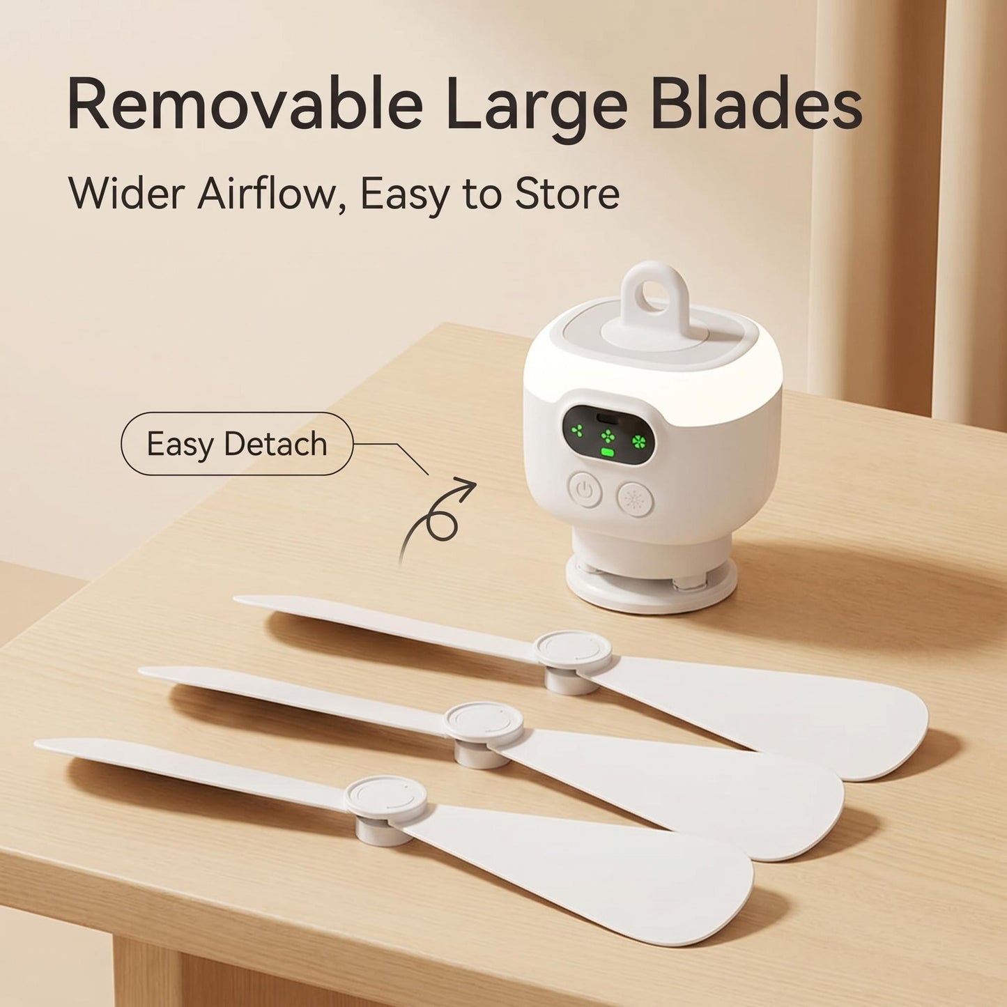 🔥Újratölthető mennyezeti ventilátor LED-es világítással