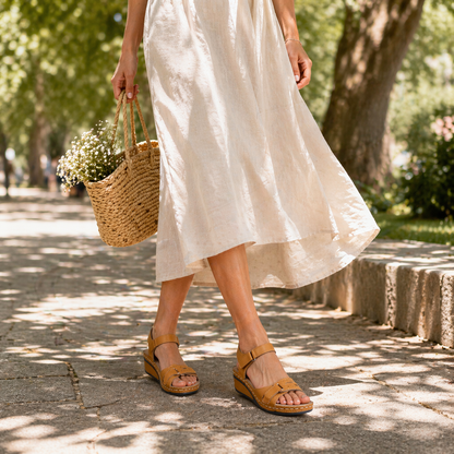🔥50% de descuento hoy - ¡No te lo pierdas! Sandalias ortopédicas de verano, diseño ergonómico ✅Alivian el dolor, cómodas y transpirables, ajustables con cierre de velcro✅