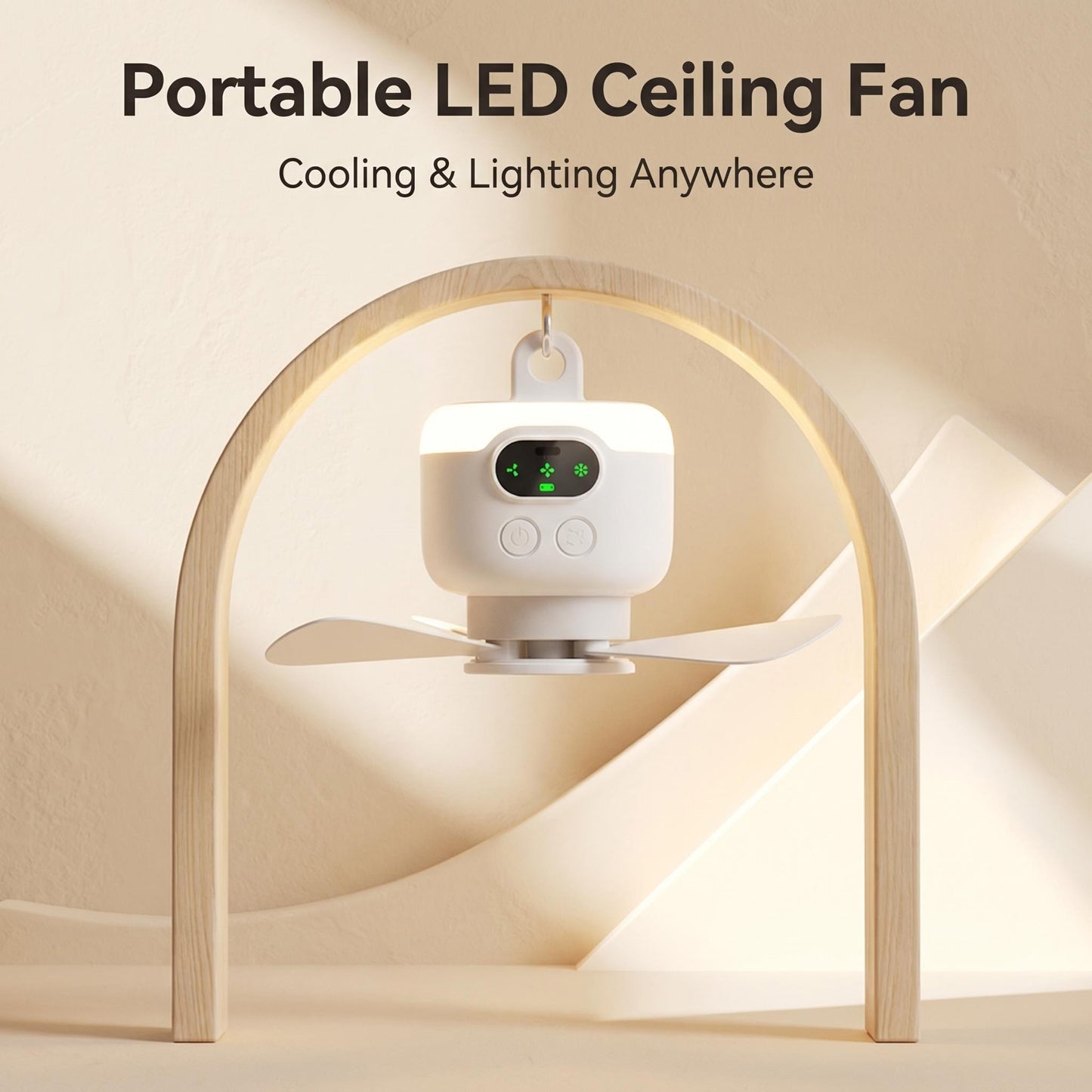 🔥Újratölthető mennyezeti ventilátor LED-es világítással