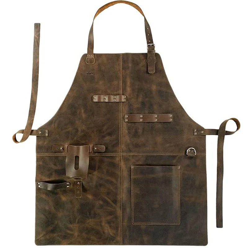 🧰✨Handcrafted leather apron – waterproof, with multiple pockets, extremely durable 🔥