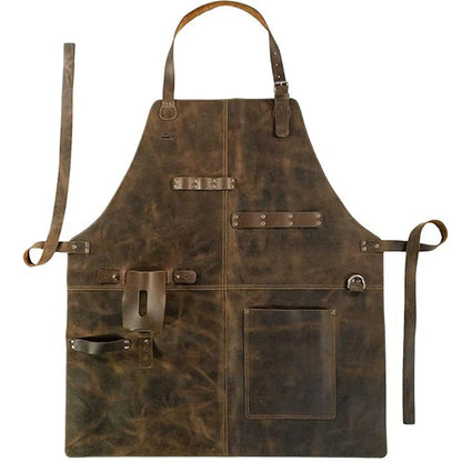 🧰✨Handcrafted leather apron – waterproof, with multiple pockets, extremely durable 🔥