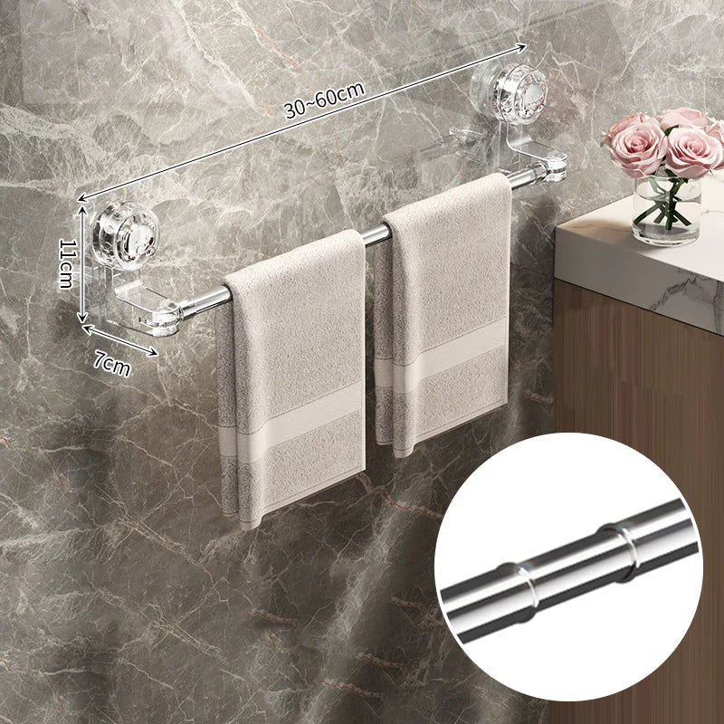 Praktikus, állítható törülközőtartó tapadókoronggal 🧺🚿🔧