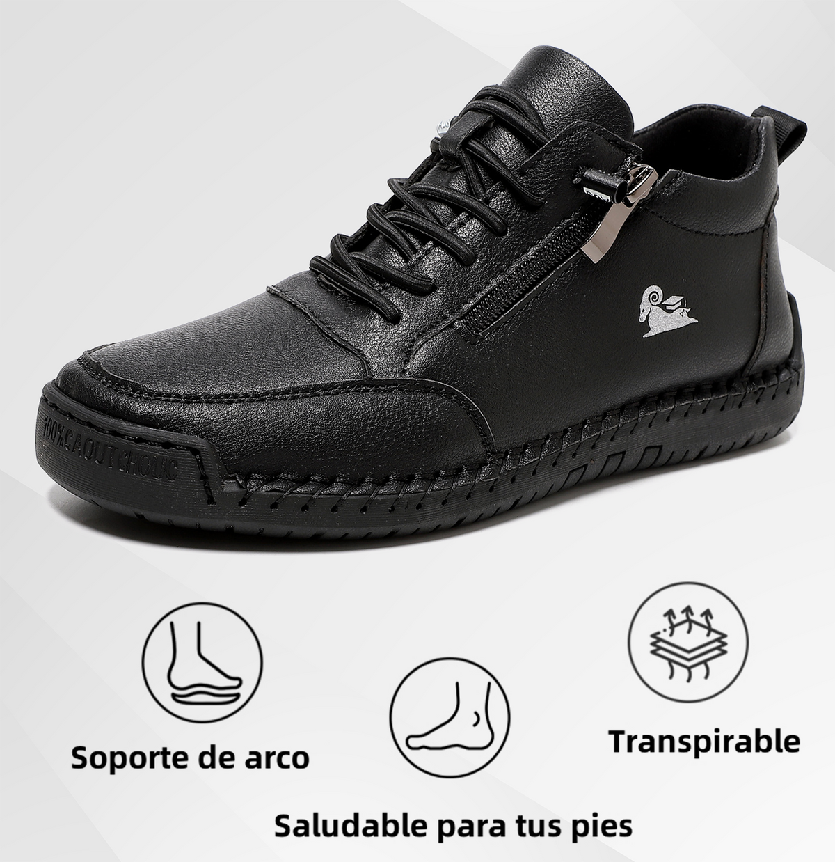 (🔥 50% de descuento - ¡No te lo pierdas!) Zapatos de piel de becerro seleccionados - Zapatos ortopédicos - 👞 - Duraderos, antideslizantes e impermeables (soporte de arco, alivio del dolor, unisex)