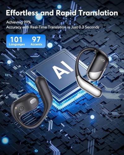🔥3 az 1-ben Bluetooth-os fordító fejhallgató utazáshoz/zenehallgatáshoz/telefonáláshoz, angol–spanyol fordító fejhallgató