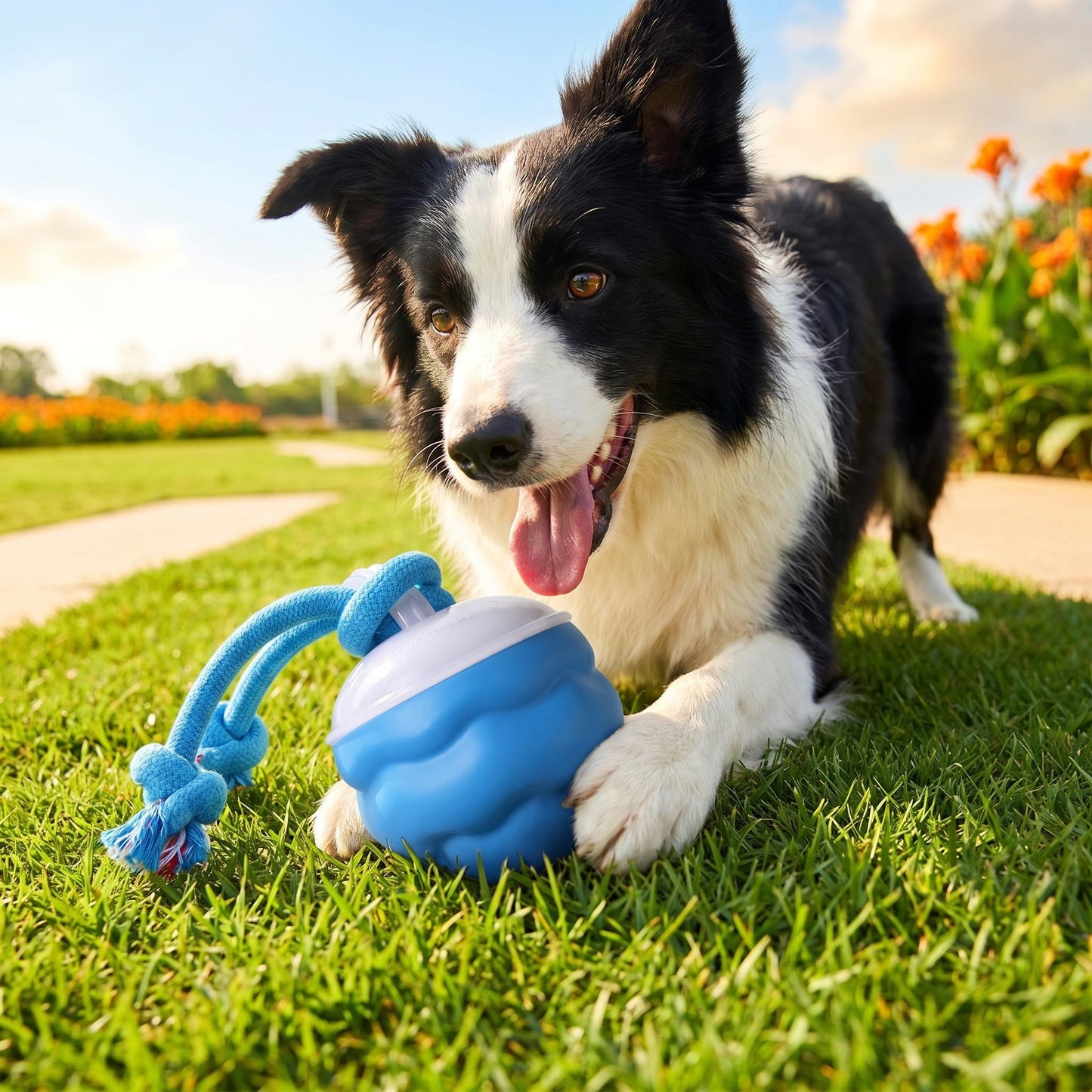 Interaktív elektronikus játék állatok megnyugtatására – labda🐾⚽