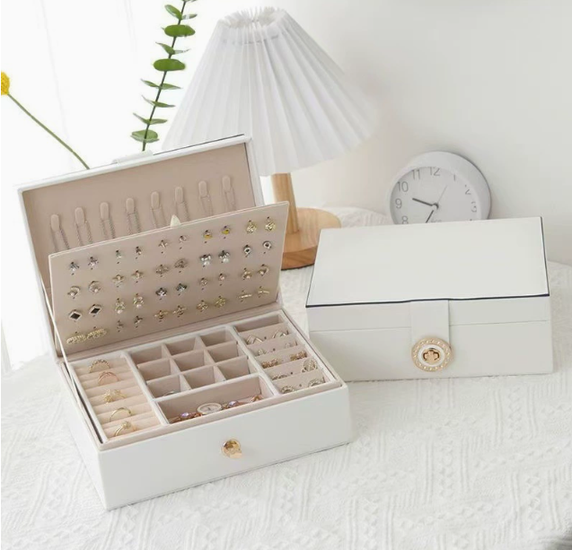 Európai stílusú, minimalista, kétszintes ékszeres doboz💍✨