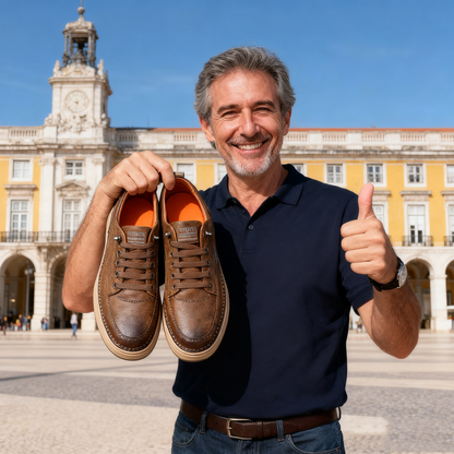 Keenpe® 【⏰¡Hoy a mitad de precio! ⚡】Zapatos de piel española hechos a mano | Elegantes y refinados | Cómodos y transpirables | Alivian el dolor de pies | Acompañan al hombre en cada paso