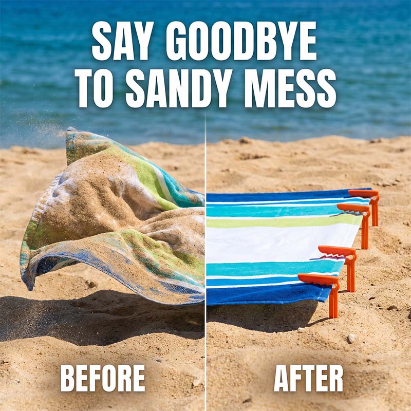 🌊 Szélbiztos strandpaplan csipesz – Homokba és fűbe egyaránt tökéletesen rögzít 🏖️🌬️