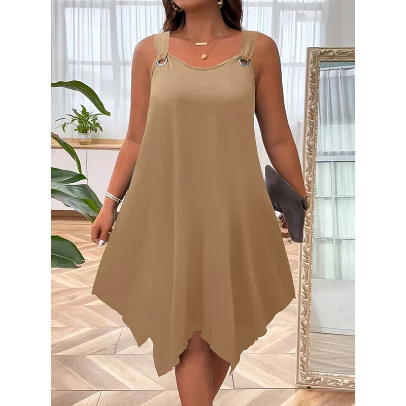 50% Kedvezmény 🏷️Női ujjatlan ruha aszimmetrikus szegéllyel👗💫✨