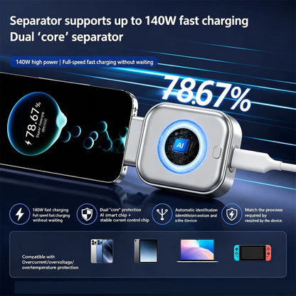 🛡️⚡Gyors töltő adapter automatikus kikapcsolással
