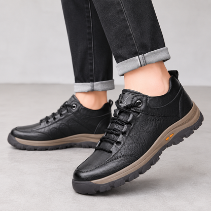 🐂 Zapatos de piel de becerro para hombre, cosidos a mano en Australia 👞 Diseño ergonómico para poner y quitar fácilmente ✅ Totalmente correctivos: impermeables y antideslizantes