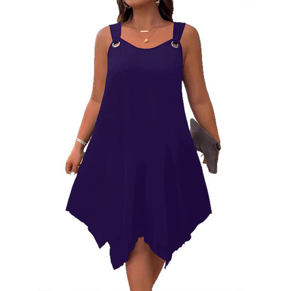 50% Kedvezmény 🏷️Női ujjatlan ruha aszimmetrikus szegéllyel👗💫✨