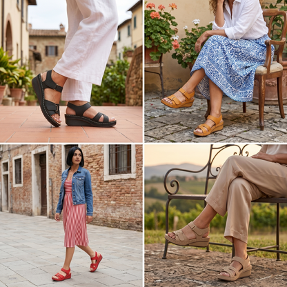 🔥 ¡Oferta Especial por Tiempo Limitado: -50%! 👡 Sandalias de Mujer con Cuña y Plataforma ✅ — Soporte para el Arco Plantar, Cómodas y Transpirables: La Elección Ideal para Paseos Casuales de Verano 👣