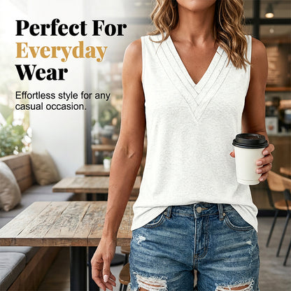 50% Kedvezmény 🏷️Női ujjatlan, V-nyakú póló👚✨
