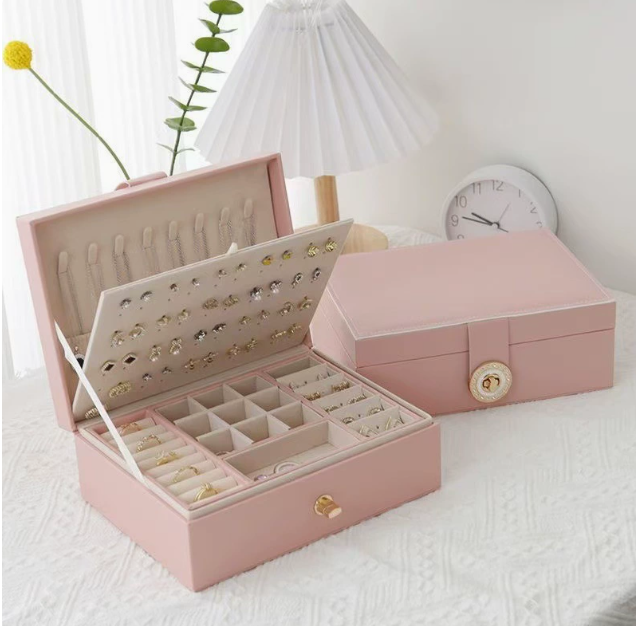 Európai stílusú, minimalista, kétszintes ékszeres doboz💍✨