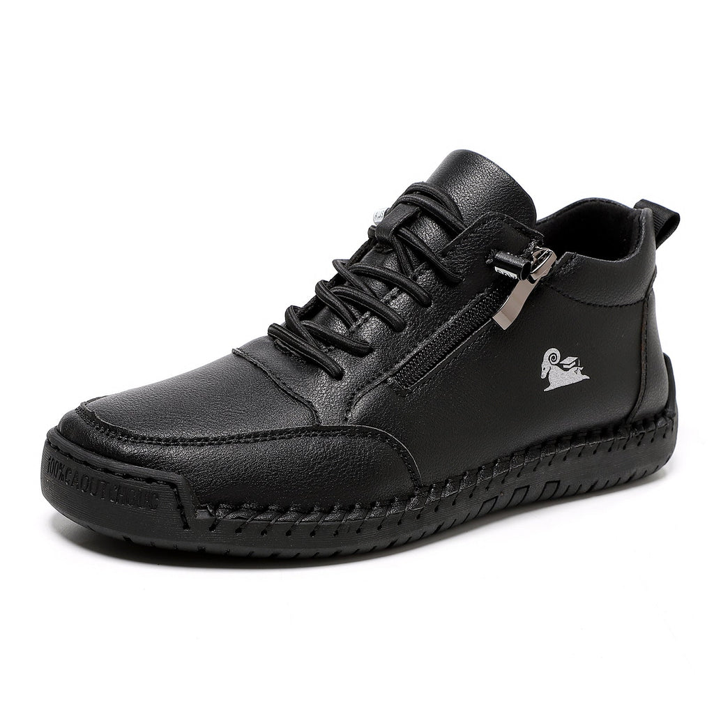 (🔥 50% de descuento - ¡No te lo pierdas!) Zapatos de piel de becerro seleccionados - Zapatos ortopédicos - 👞 - Duraderos, antideslizantes e impermeables (soporte de arco, alivio del dolor, unisex)