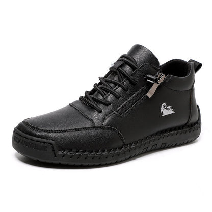 (🔥 50% de descuento - ¡No te lo pierdas!) Zapatos de piel de becerro seleccionados - Zapatos ortopédicos - 👞 - Duraderos, antideslizantes e impermeables (soporte de arco, alivio del dolor, unisex)