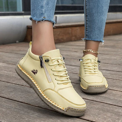 (🔥 50% de descuento - ¡No te lo pierdas!) Zapatos de piel de becerro seleccionados - Zapatos ortopédicos - 👞 - Duraderos, antideslizantes e impermeables (soporte de arco, alivio del dolor, unisex)